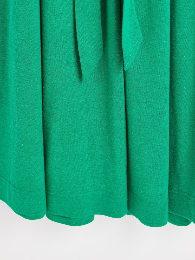 Oliver Bonas Green Linen Blend Halter Neck Midi Dress - Image 9 of 9
