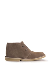Tostado - Start Rite Colorado Taupe Suede Lace-Up Desert Boots - Imagen 1 de 6