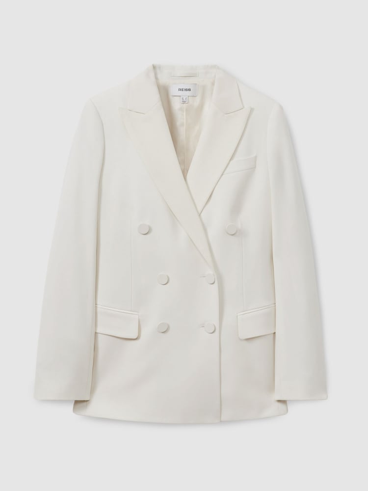 Reiss Leanna Wool Blend Dubbelknäppt Tux Kavaj - Bild 2 av 6