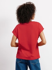 Albaray Red Roll Back 100% Cotton T-Shirt - Image 2 of 5