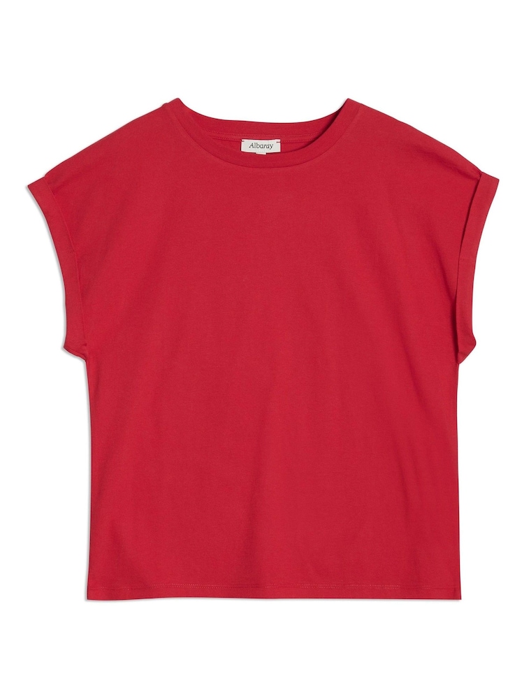 Albaray Red Roll Back 100% Cotton T-Shirt - Image 5 of 5