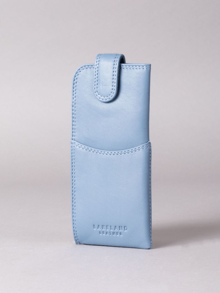 Lakeland Leather Light Blue Glasses Case - Image 1 of 5