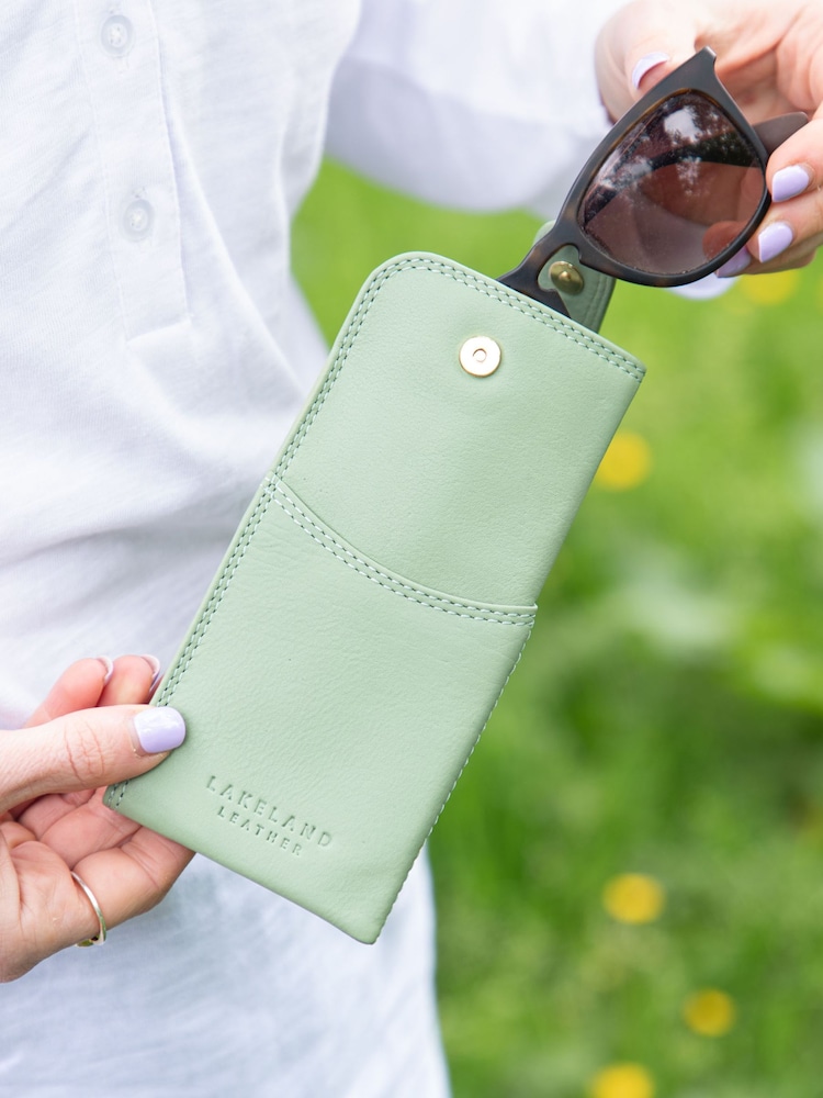 Lakeland Leather Sage Green Double Glasses Case - Image 5 of 5 Lakeland Leather Sage Green Double Glasses Case - Image 5 of 5