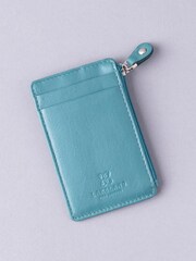Lakeland Leather Dark Teal Green Keyring Card Holder - Image 1 of 3