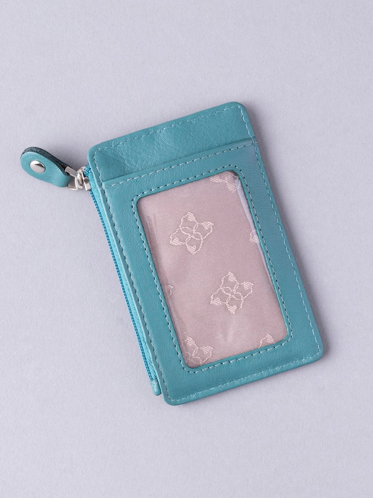 Lakeland Leather Dark Teal Green Keyring Card Holder - Image 3 of 3