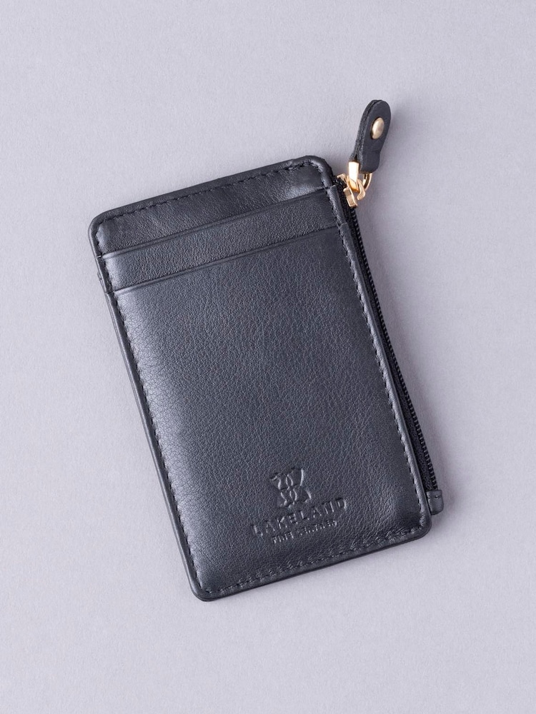 Черный - Lakeland Leather Держатель для карточек с брелоком - Image 1 of 3