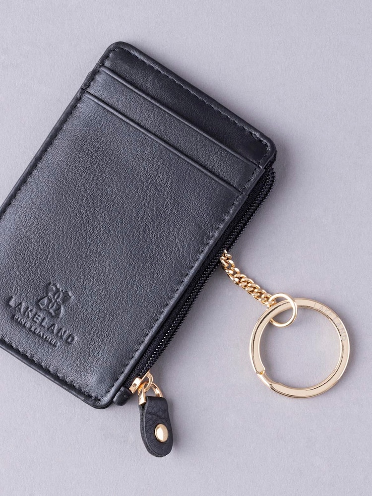 Черный - Lakeland Leather Держатель для карточек с брелоком - Image 2 of 3