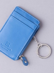 Lakeland Leather Blue Keyring Card Holder - Image 2 of 3