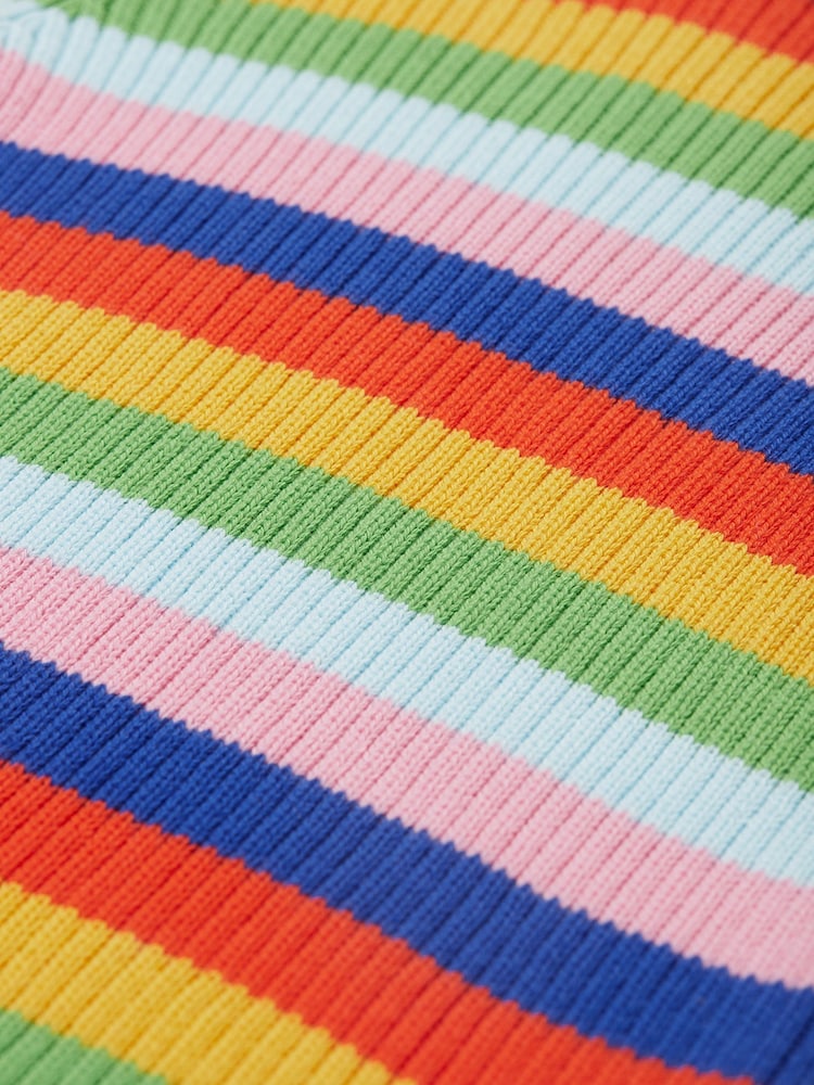 Frugi Girls Blue Retro Striped Knitted Jumper - Изображение 6 из 6 Frugi Girls Blue Retro Striped Knitted Jumper - Изображение 6 из 6