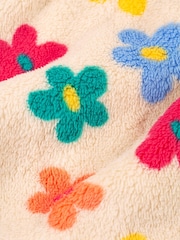 Frugi Orange Flower Pop Zipped Ted Fleece Jacket - Image 6 of 6