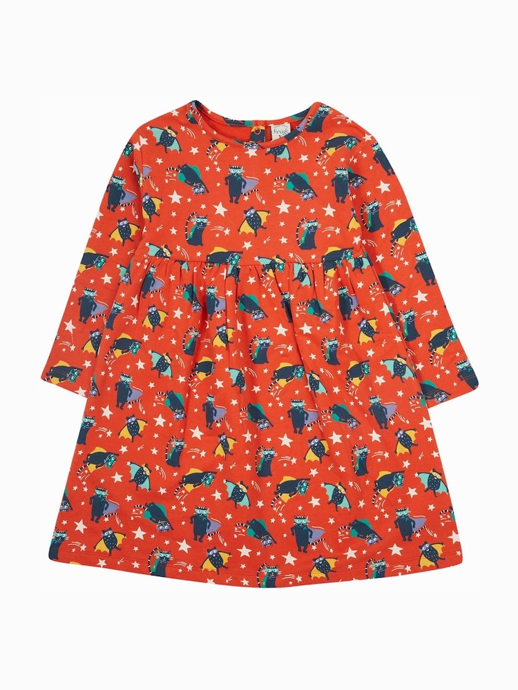 Frugi Boys Orange All-Over Print Halloween Sweatshirt - Image 1 of 4 Frugi Boys Orange All-Over Print Halloween Sweatshirt - Image 1 of 4