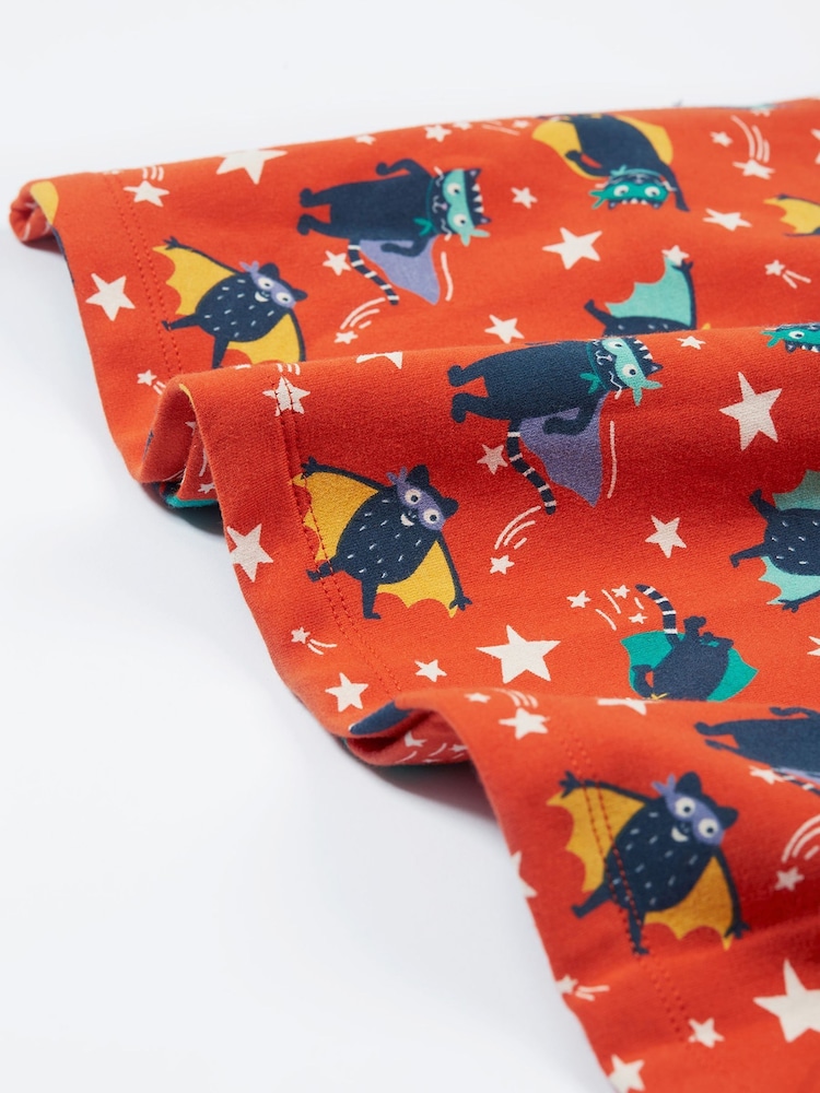 Frugi Boys Orange All-Over Print Halloween Sweatshirt - Image 2 of 4 Frugi Boys Orange All-Over Print Halloween Sweatshirt - Image 2 of 4