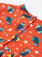 Frugi Boys Orange All-Over Print Halloween Sweatshirt - Image 3 of 4
