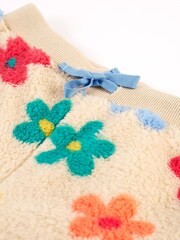 Frugi Orange Fleece Flower Printed Joggers - Image 4 of 5
