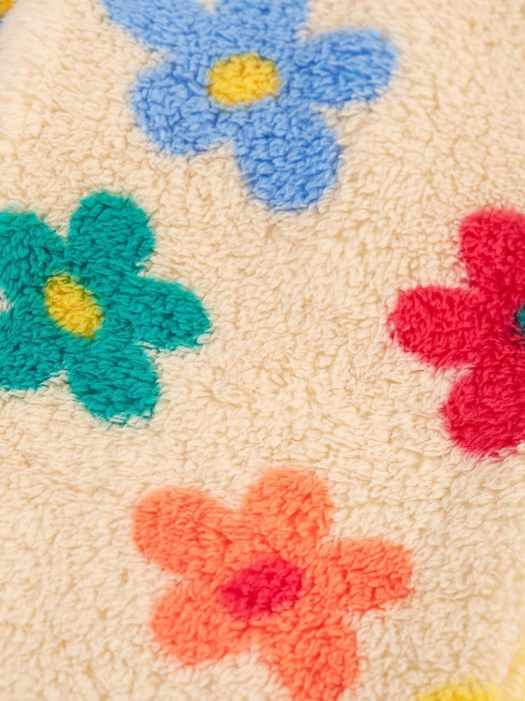 Frugi Orange Fleece Flower Printed Joggers - Image 5 of 5