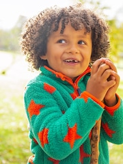 Frugi Blue Star Zipped Ted Fleece Jacket - Image 5 of 5