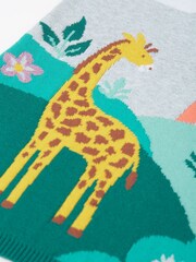 Frugi Grey Giraffe Rainbow Knitted Dress - Image 2 of 4