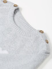 Frugi Grey Giraffe Rainbow Knitted Dress - Image 4 of 4