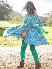 Frugi Girl's Blue Forest Skater Dress - Image 3 of 9