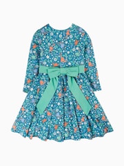 Frugi Girl's Blue Forest Skater Dress - Image 5 of 9