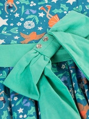 Frugi Girl's Blue Forest Skater Dress - Image 8 of 9