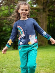 Frugi Girls Blue Reva Knitted Cardigan - Slika 1 iz 6