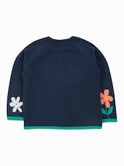 Frugi Girls Blue Reva Knitted Cardigan - Slika 3 iz 6