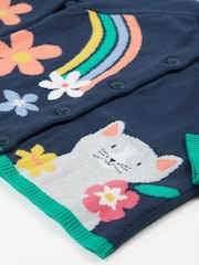 Frugi Girls Blue Reva Knitted Cardigan - Slika 5 iz 6