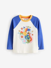 أبيض - رداء علوي بتصميم Bee Happy تشكيلة Raglan من Frugi - صورة 1 من 1