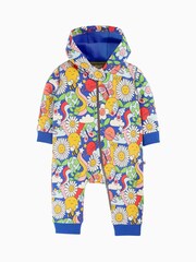 Frugi Blue Flower Print Comfy All-In-One - Image 1 of 4