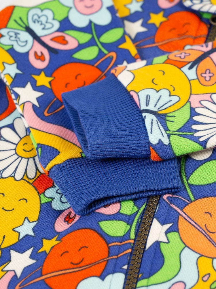 Frugi Blue Flower Print Comfy All-In-One - Image 2 of 4
