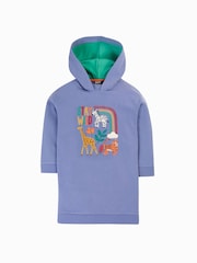 Frugi Purple Animals Hoodie Dress - Image 1 of 3