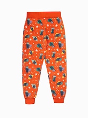 Frugi All-Over Print Orange Bat Halloween Joggers - Image 1 of 4