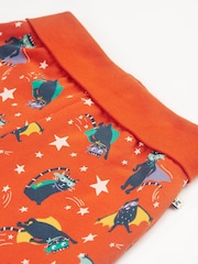 Frugi All-Over Print Orange Bat Halloween Joggers - Image 2 of 4