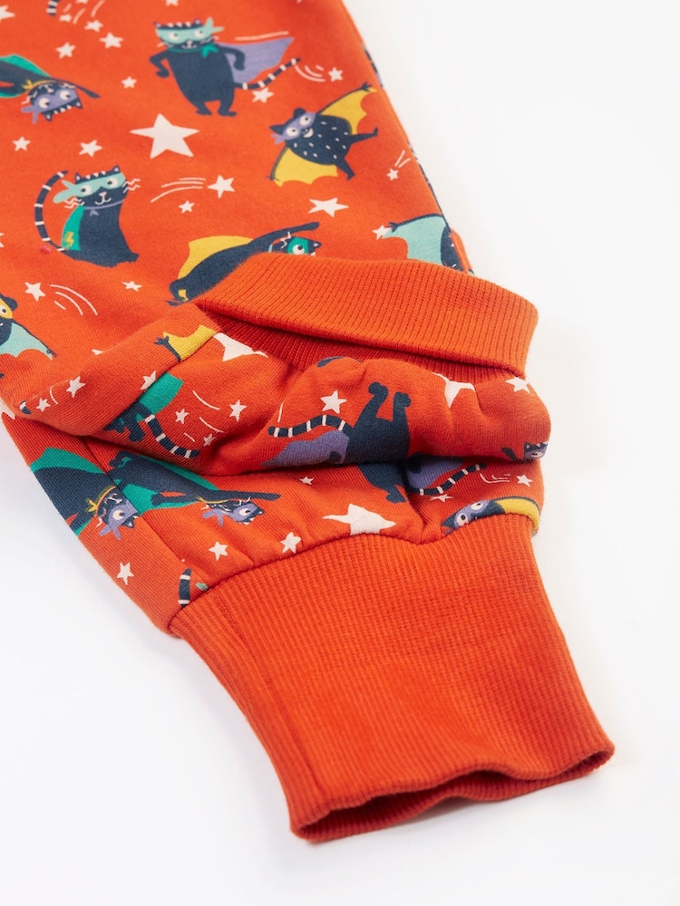 Frugi All-Over Print Narandžasti Bat Noć veštica Donji deo trenerke - Image 3 of 4