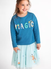 Falda escarlata con vuelo azul claro de Frugi - Imagen 1 de 7