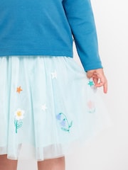 Falda escarlata con vuelo azul claro de Frugi - Imagen 2 de 7