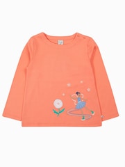 Frugi Girls Pink Fairy Embroided Top - Image 1 of 4