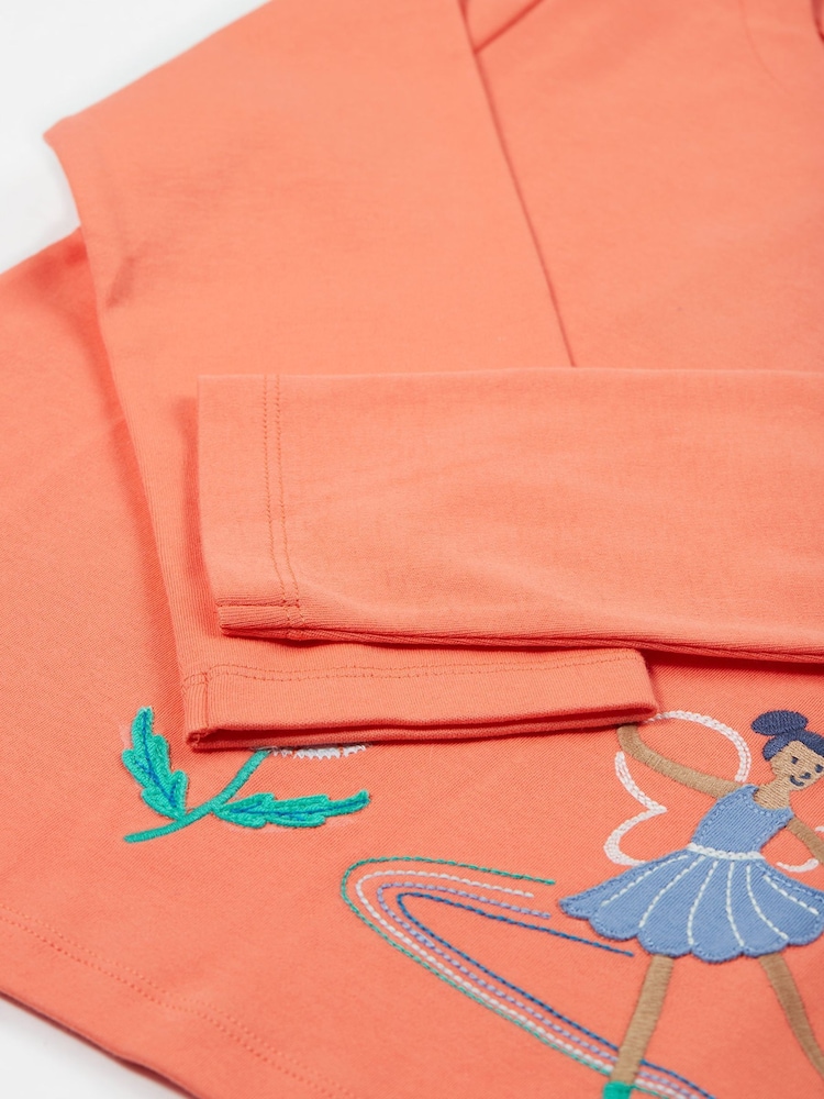 Frugi Girls Pink Fairy Embroided Top - Image 2 of 4 Frugi Girls Pink Fairy Embroided Top - Image 2 of 4