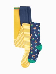 Frugi Yellow Tights 2 Pack - Image 1 of 3