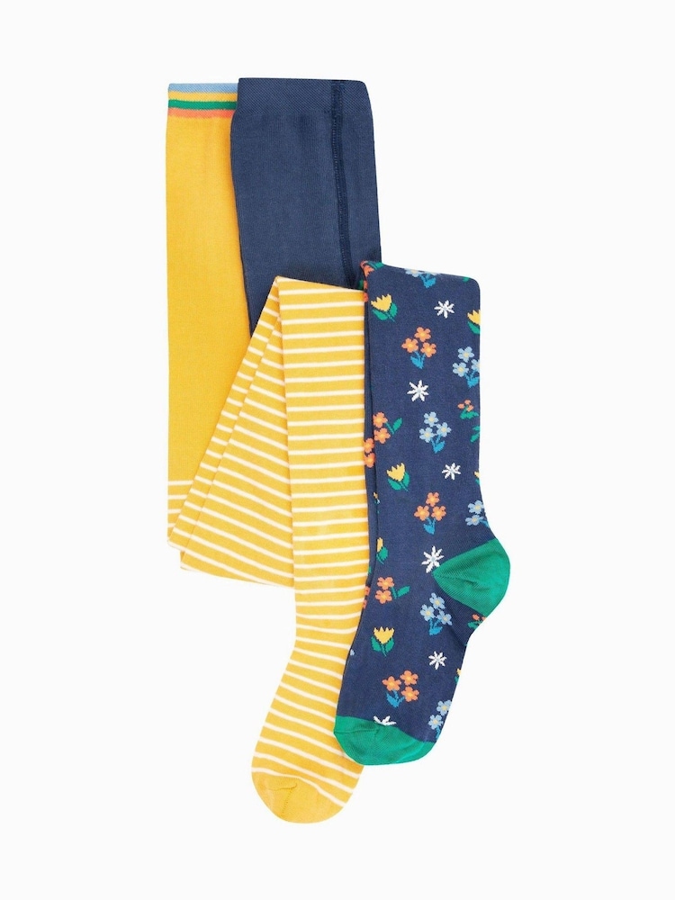 Frugi Yellow Tights 2 Pack - Image 1 of 3