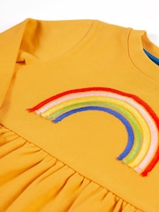 Frugi Girls Yellow Rainbow Dress - Image 5 of 6