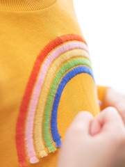 Frugi Girls Yellow Rainbow Dress - Image 6 of 6