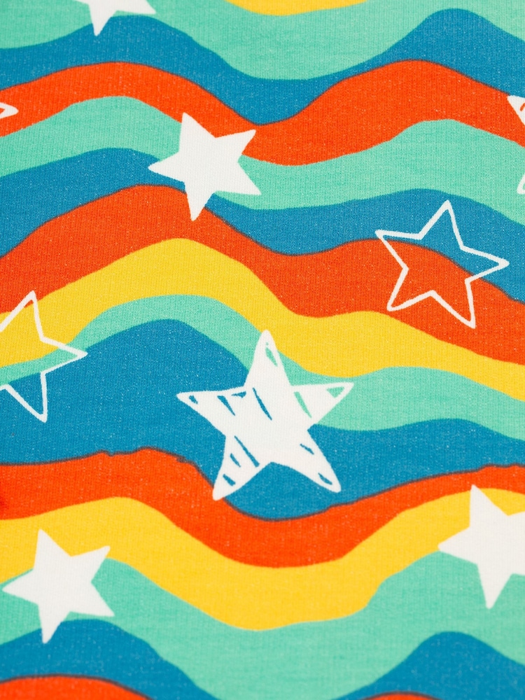 Frugi Blue Wavy Star Print Cosy Top - Image 4 of 4