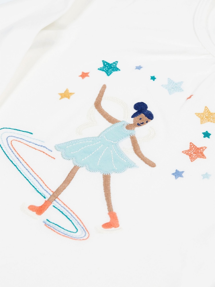 Frugi Girls All Over Skater White Dress - Image 2 of 5 Frugi Girls All Over Skater White Dress - Image 2 of 5
