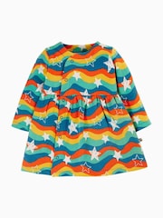 Frugi Blue Wavy Stars Kimono Dress - Image 1 of 5