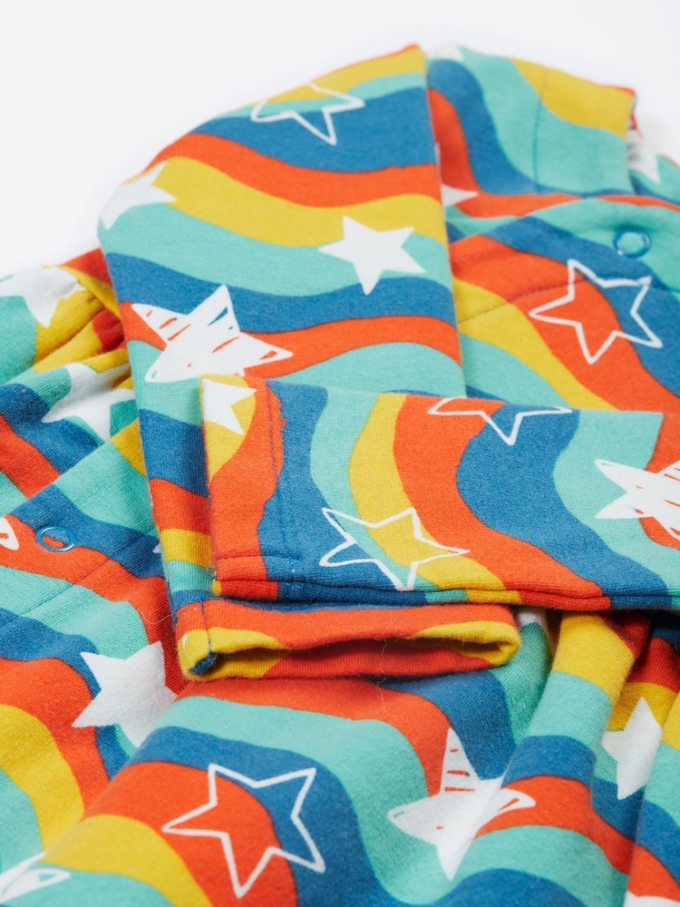 Frugi Blue Wavy Stars Kimono Dress - Image 2 of 5