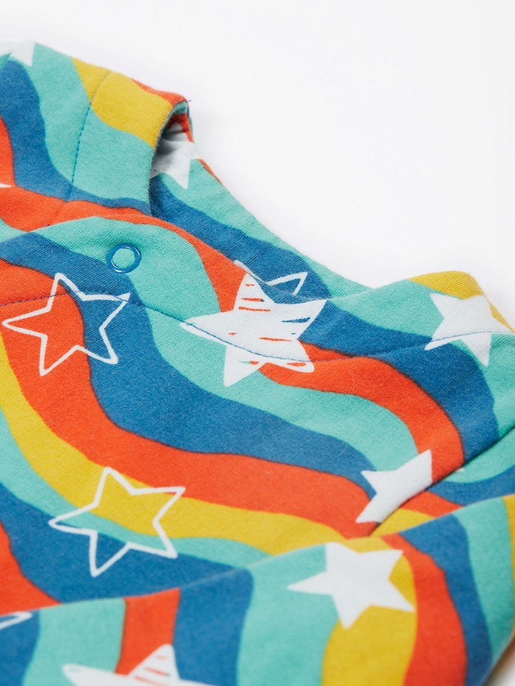 Frugi Blue Wavy Stars Kimono Dress - Image 5 of 5
