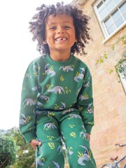Frugi Green Animal Print Malpas Joggers - Image 1 of 7