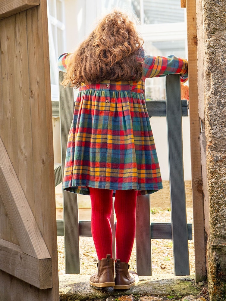 Frugi Blue Rainbow Check Dress - Image 2 of 6